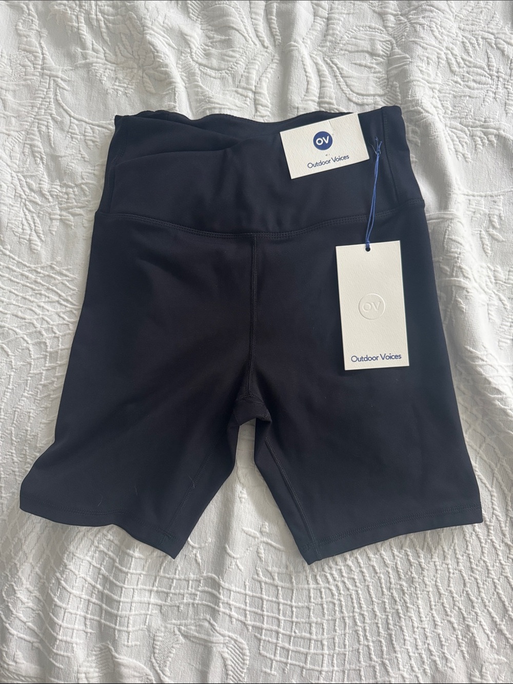 Outdoor Voices Black High-Waist Bike Shorts